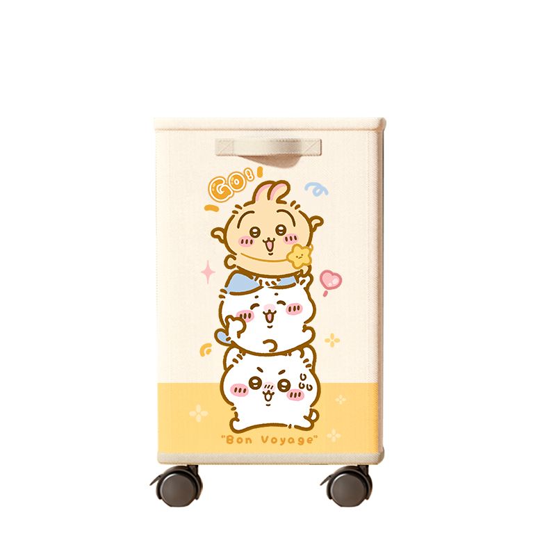 Japan Bathroom.Home - รถเข็นเก็บของลายการ์ตูนน่ารัก Chiikawa, Hachiware, Usagi พร้อมล้อเลื่อนสำหรับจัดระเบียบใต้โต๊ะทำงานในสำนักงาน