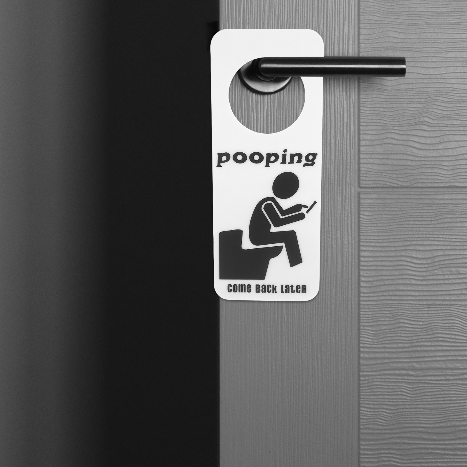 Home Bathroom Occupied Sign - ป้ายไม้ตกแต่ง ป้ายแขวนประตู สำหรับบ้าน ฮาโลวีน คริสต์มาส ปีใหม่