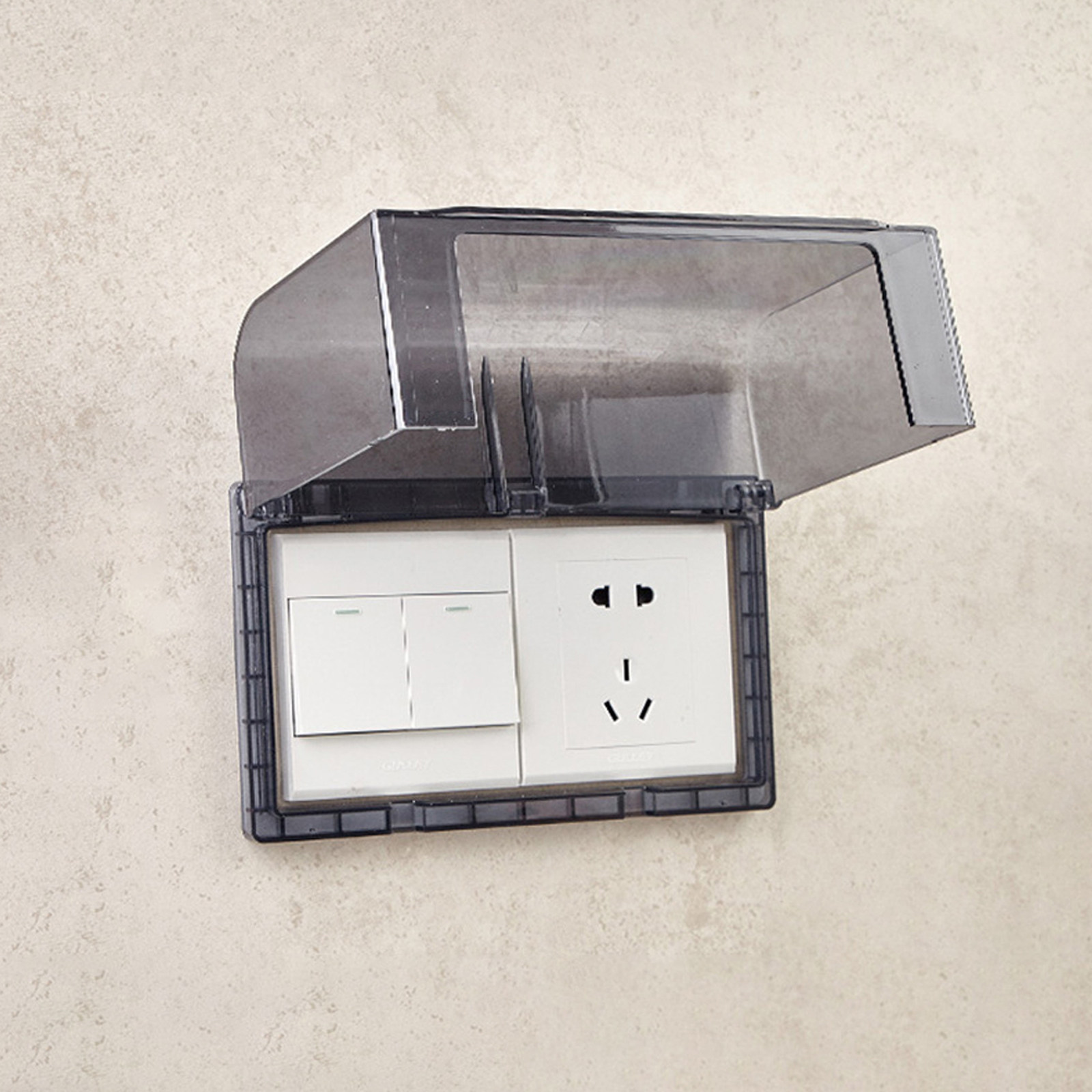 Home Outlet Bathroom - ฝาครอบเต้ารับกันน้ำ 2 ชิ้น กล่องเต้ารับกันน้ำกระเซ็น อุปกรณ์ป้องกันไฟฟ้าสำหรับบ้านและห้องน้ำ