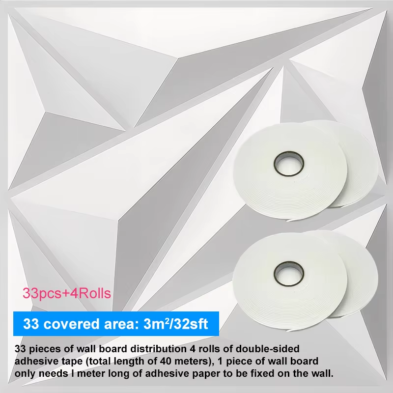 Home Bathroom Wallpaper - ห้องนั่งเล่นวอลล์เปเปอร์ 3D สามมิติสติ๊กเกอร์ติดผนัง 30x30 ซม.ตกแต่งภาพจิตรกรรมฝาผนังกันน้ํา 3D
