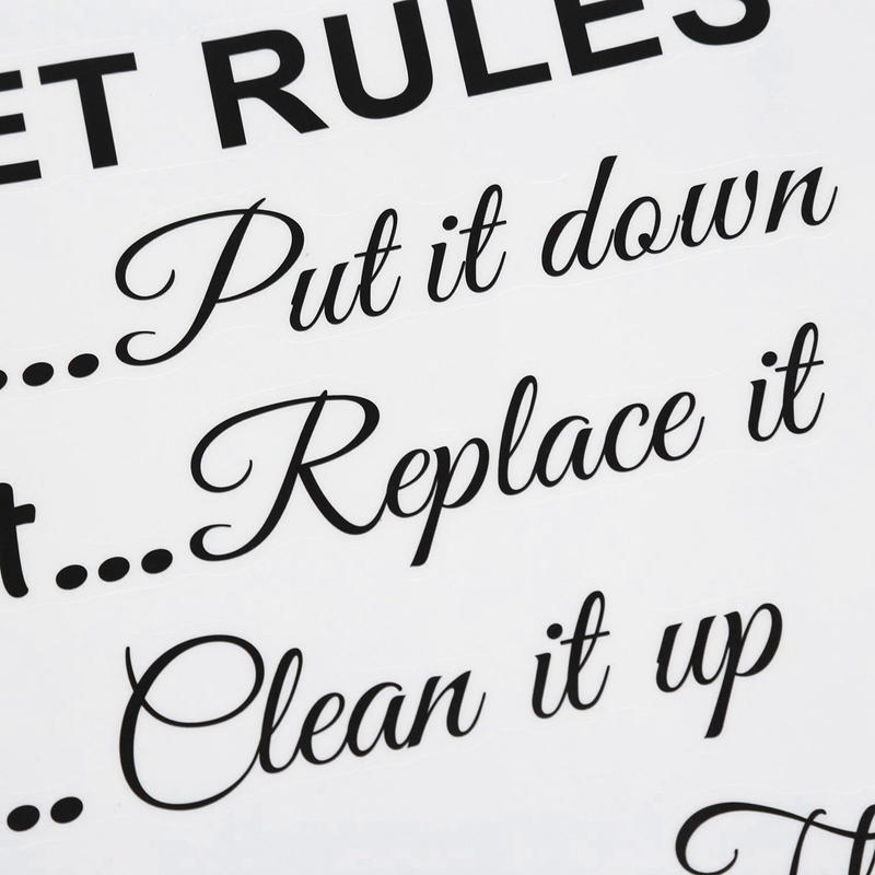 AS60-10X กฎห้องน้ําห้องน้ําสติ - Home Bathroom Rules บทวิจารณ์และราคา