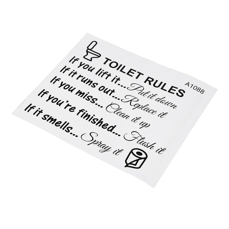 AS60-10X กฎห้องน้ําห้องน้ําสติ - Home Bathroom Rules บทวิจารณ์และราคา