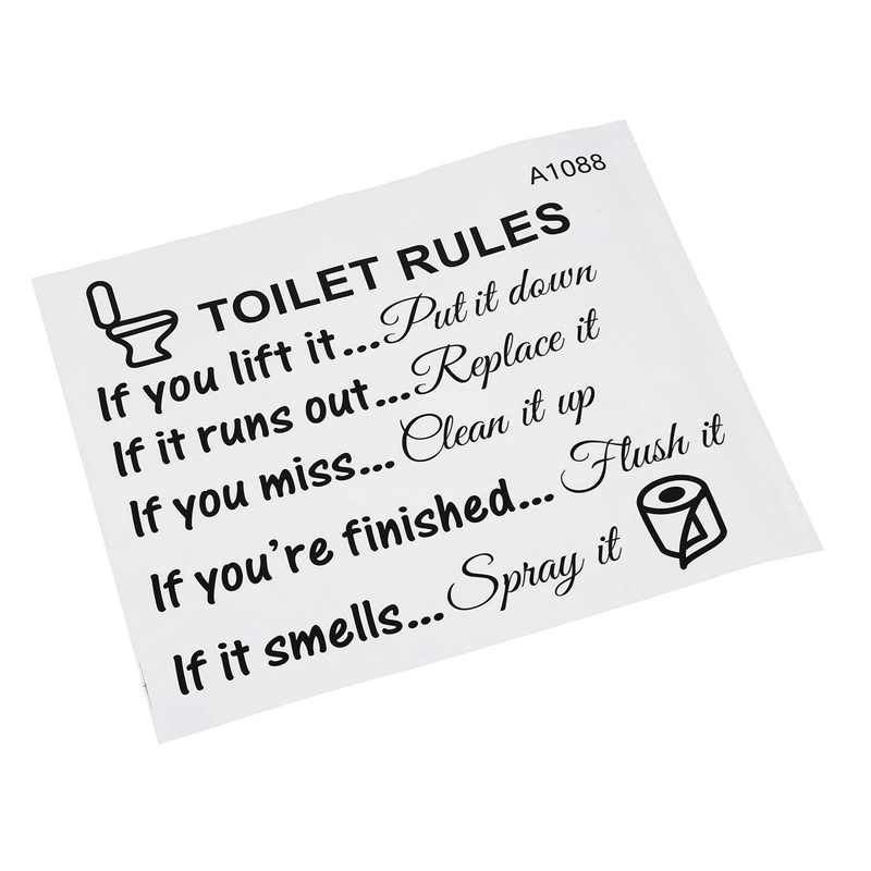AS60-10X กฎห้องน้ําห้องน้ําสติ - Home Bathroom Rules บทวิจารณ์และราคา