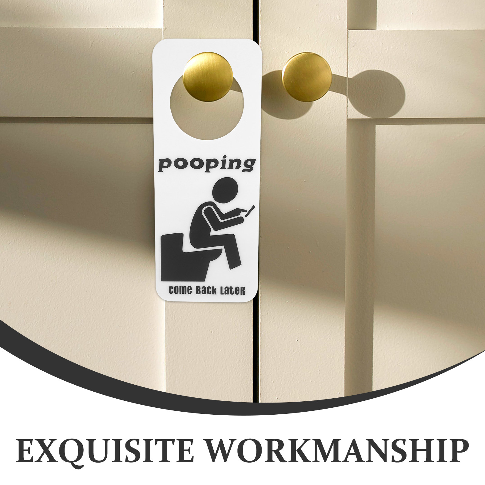ป้ายแขวนประตูห้องน้ำลายตลก ติด - Home Bathroom Occupied Sign บทวิจารณ์และราคา