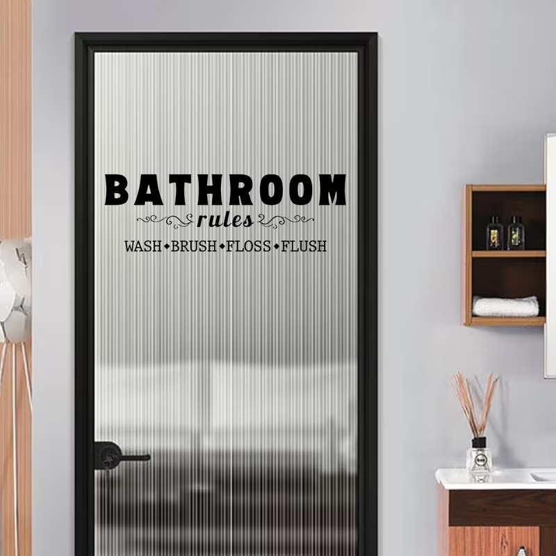สติกเกอร์ติดผนังกฎเกณฑ์การใช้ห - Home Bathroom Rules บทวิจารณ์และราคา
