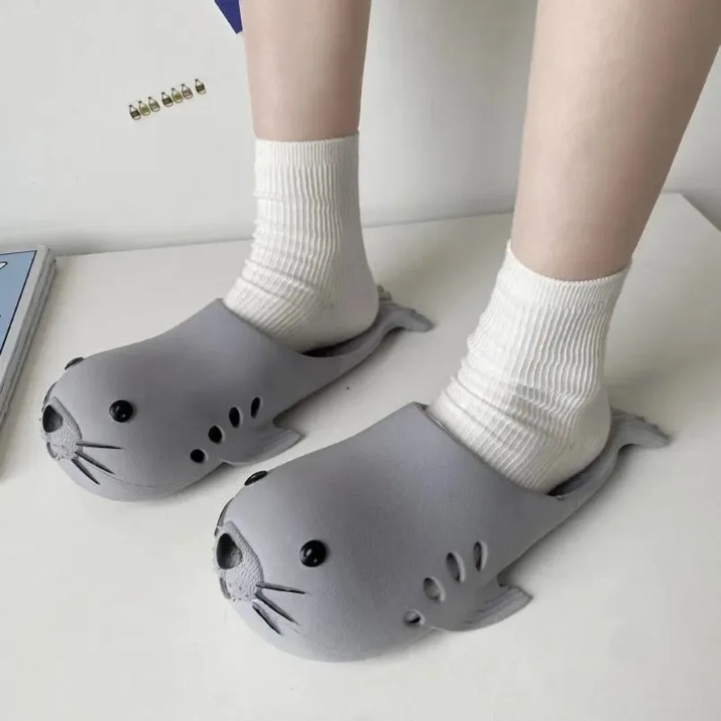 รองเท้าแตะลายการ์ตูนสิงโตทะเลน - Home Outside Bathroom บทวิจารณ์และราคา