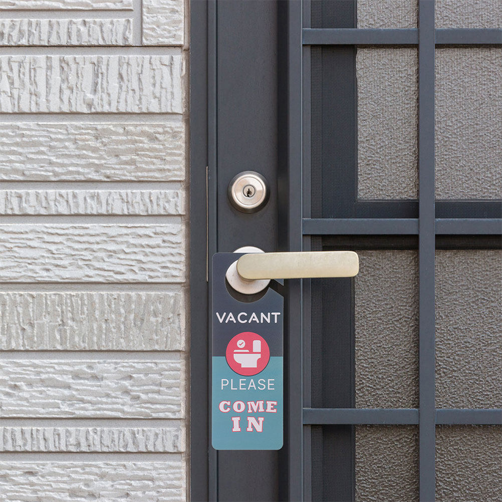 ป้ายแขวนประตูห้องน้ำสองด้าน 2  - Home Bathroom Occupied Sign บทวิจารณ์และราคา