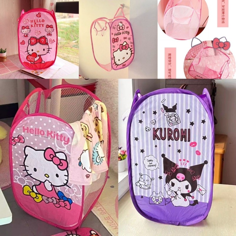 ตะกร้าผ้าพับได้ลายการ์ตูนน่ารั - Home Edit Bathroom Storage บทวิจารณ์และราคา
