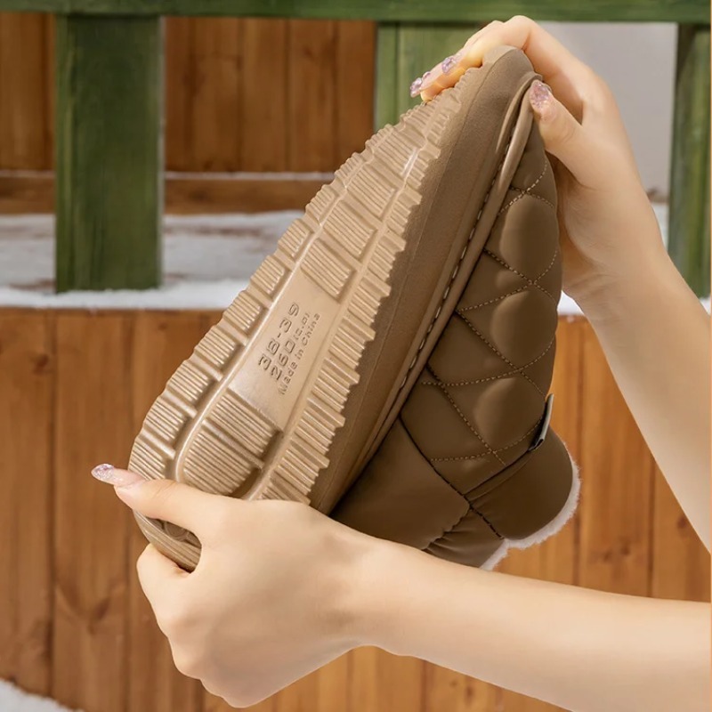 รองเท้าแตะบุขนแกะสำหรับฤดูหนาว - Home Outside Bathroom บทวิจารณ์และราคา