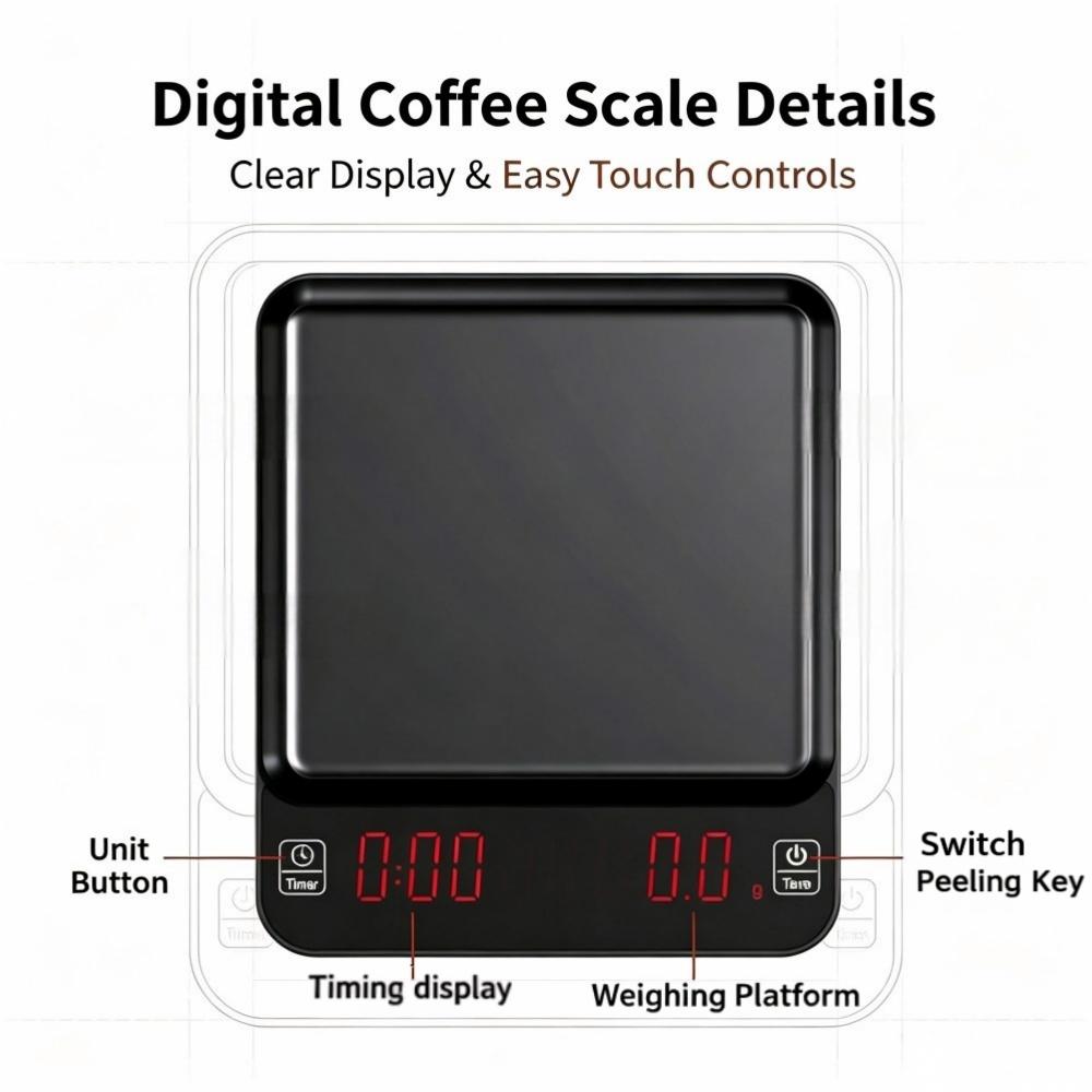 เครื่องชั่งกาแฟดิจิตอลความแม่น - Home Kitchen & Bathroom บทวิจารณ์และราคา