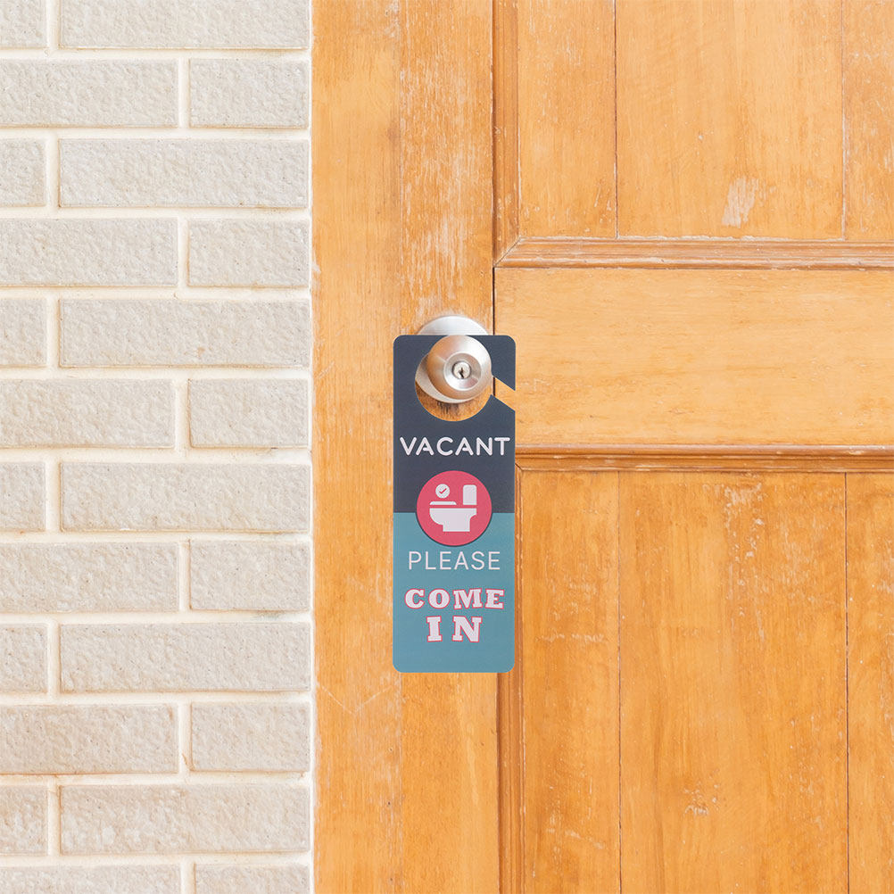 ป้ายประตูห้องน้ำ 2 ชิ้น แบบสอง - Home Bathroom Occupied Sign บทวิจารณ์และราคา